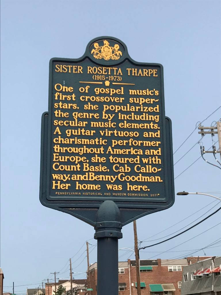 Sister Rosetta Tharpe, honorary monument, dark green historical marker, SD Phone Wallpaper