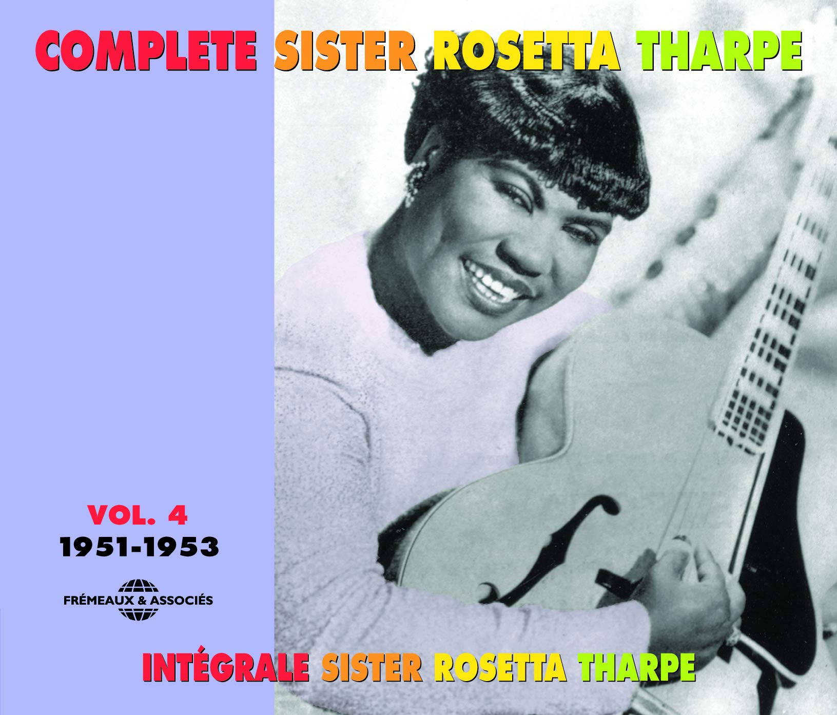Sister Rosetta Tharpe, guitar, vintage black and white portrait, HD Desktop Wallpaper