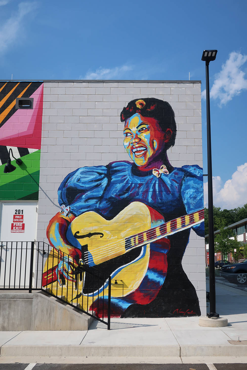 Sister Rosetta Tharpe, mural, guitar, HD Phone Wallpaper