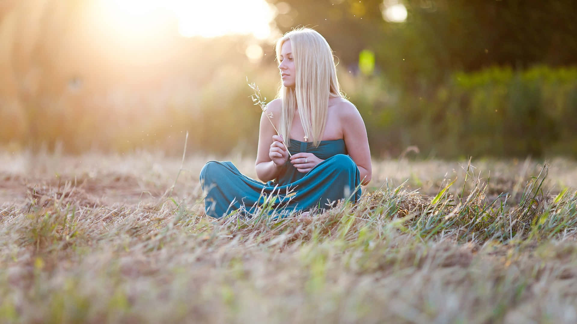 emo girl, sunset, sit down, Full HD Desktop Wallpaper