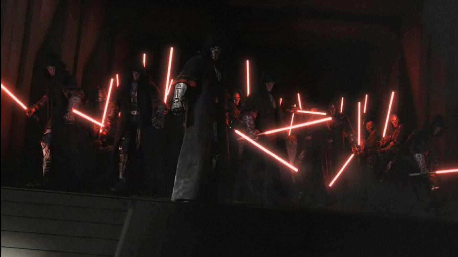 Sith Lord, long robe, red lightsabers, HD Desktop Wallpaper