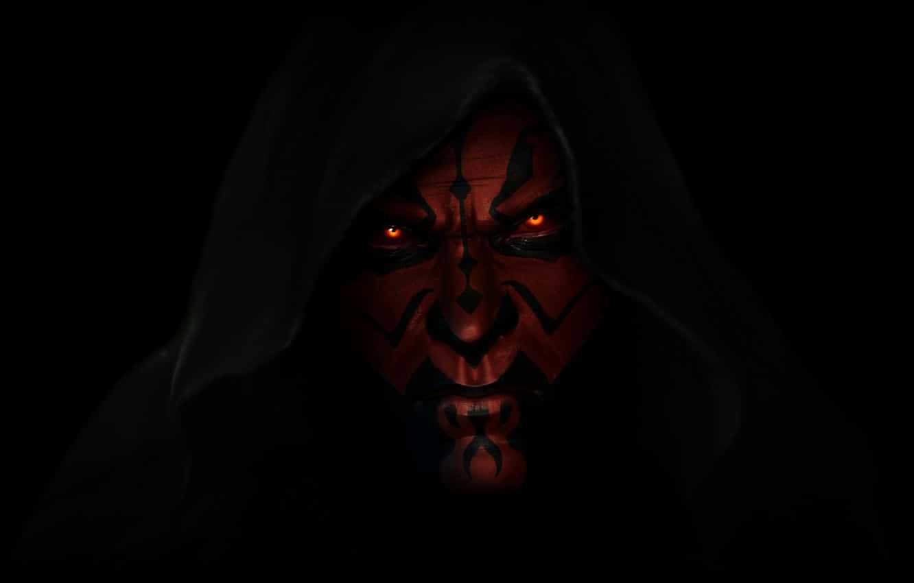 Sith Lord, hooded figure, glowing red eyes, HD Desktop Wallpaper
