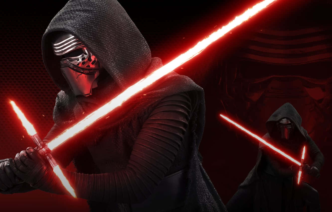 Sith Lord, glowing red lightsaber, hooded figure, HD Desktop Wallpaper