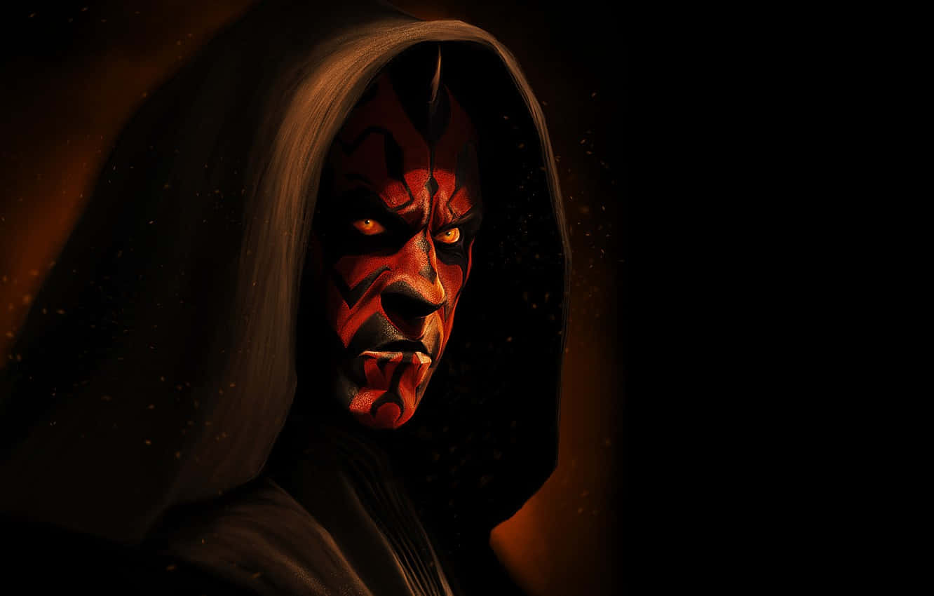 Sith Lord, red-skinned, glowing yellow eyes, HD Desktop Wallpaper