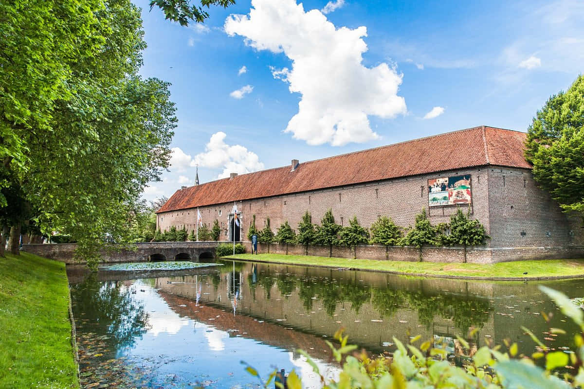 Sittard, historical fortification building, brick building, SD Desktop Wallpaper