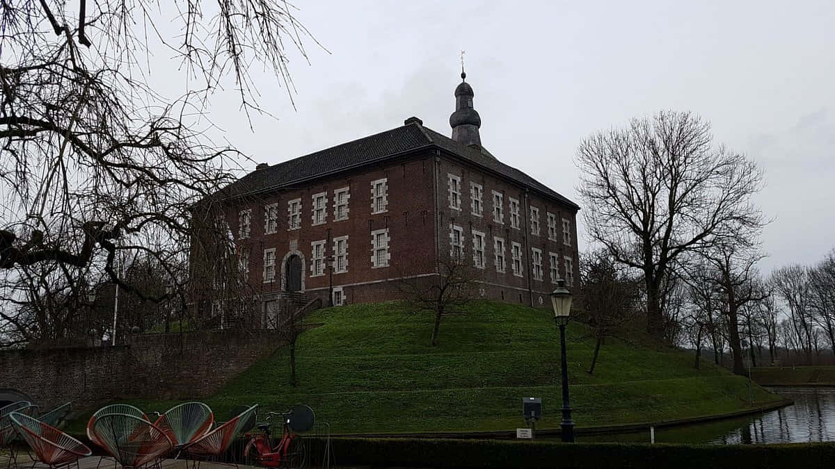 Sittard, historical building, brick castle, SD Desktop Wallpaper