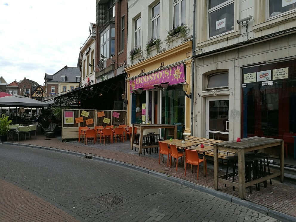 Sittard, cafe, street scene, SD Desktop Wallpaper