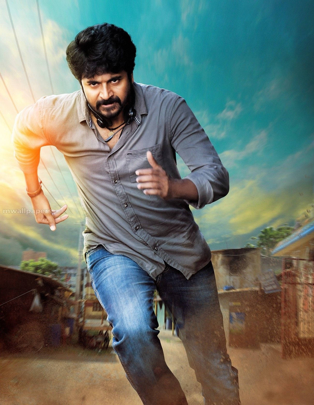 Sivakarthikeyan, gray shirt, jeans, HD Phone Wallpaper