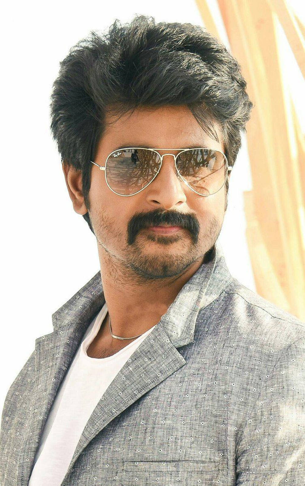 Sivakarthikeyan, gray suit, aviator sunglasses, HD Phone Wallpaper