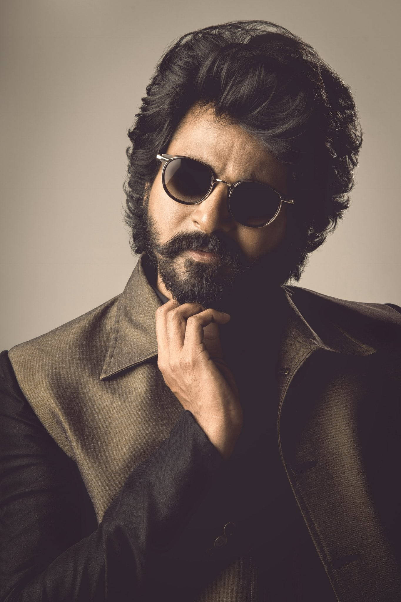 Sivakarthikeyan, dark curly hair, beard, Full HD Phone Wallpaper