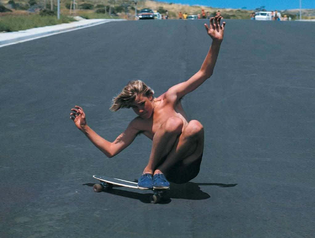 Retro Skateboard, skateboard, sunlit asphalt road, SD Desktop Wallpaper