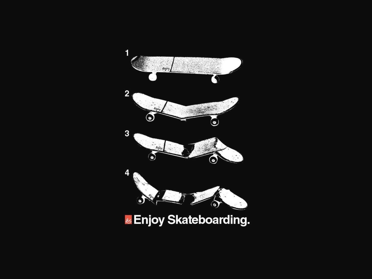 Broken Skateboard, iPhone, stark black background, HD Desktop Wallpaper