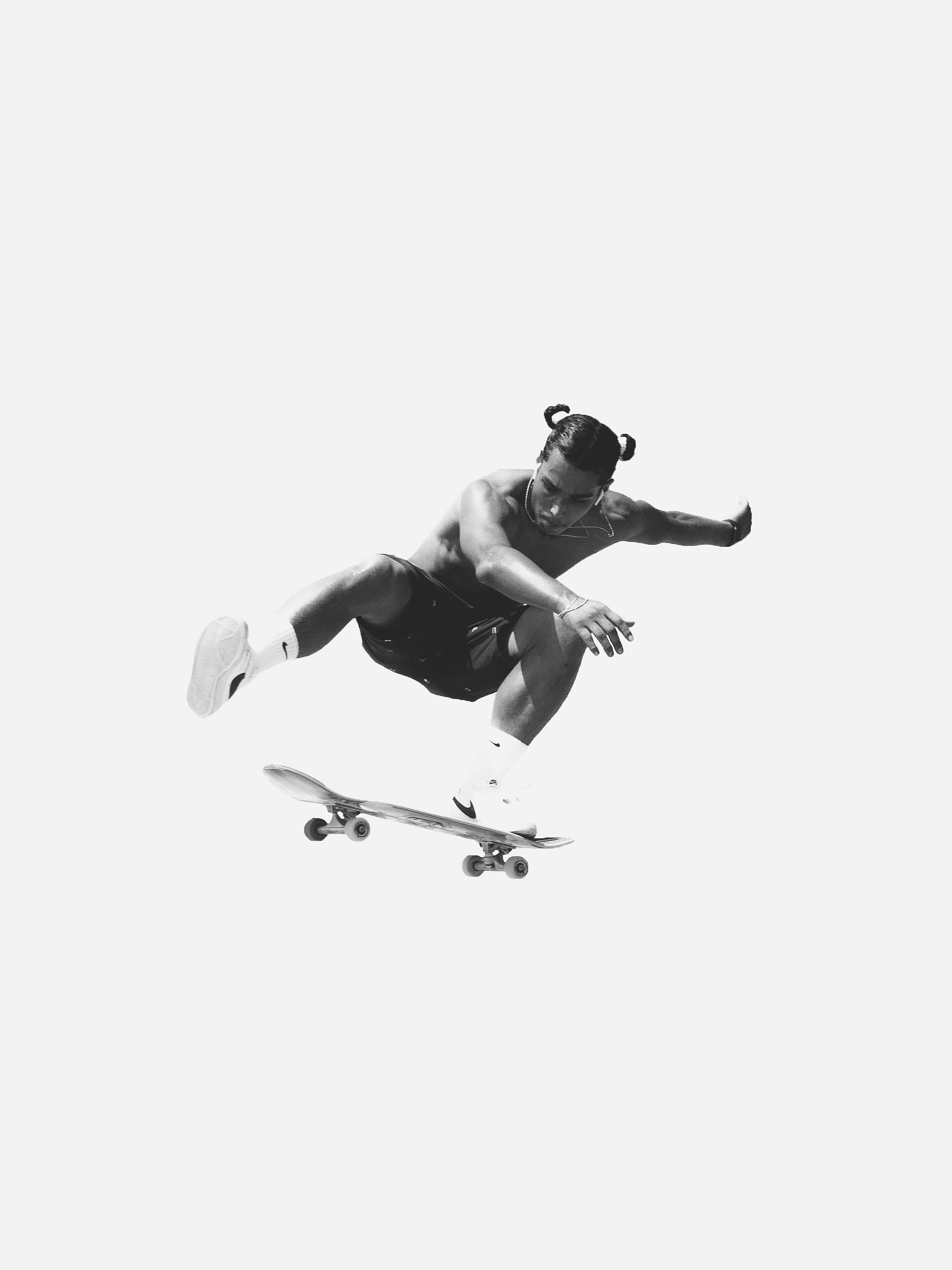 sport skateboarding man, shirtless, skateboarder, 2K Phone Wallpaper