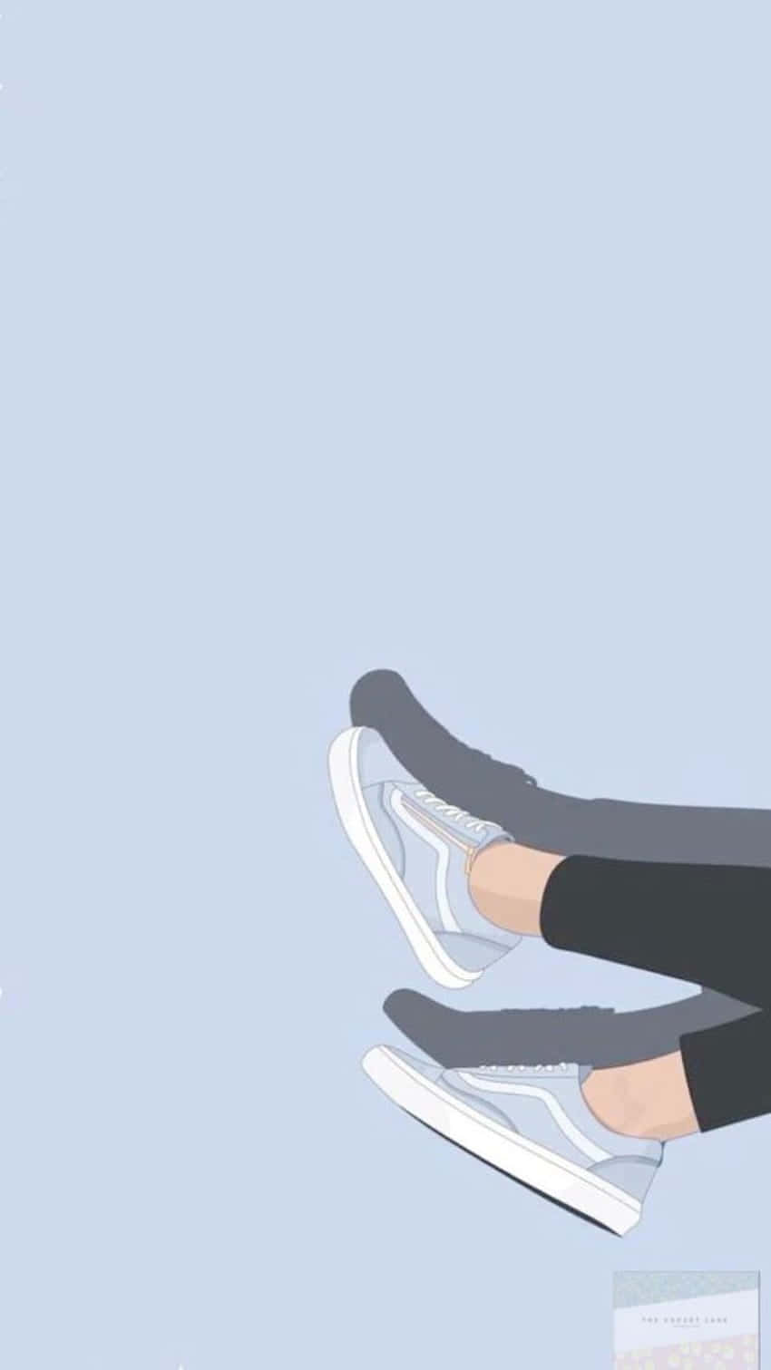 Skater Girl Aesthetic, light blue sneakers, pastel blue background, HD Phone Wallpaper