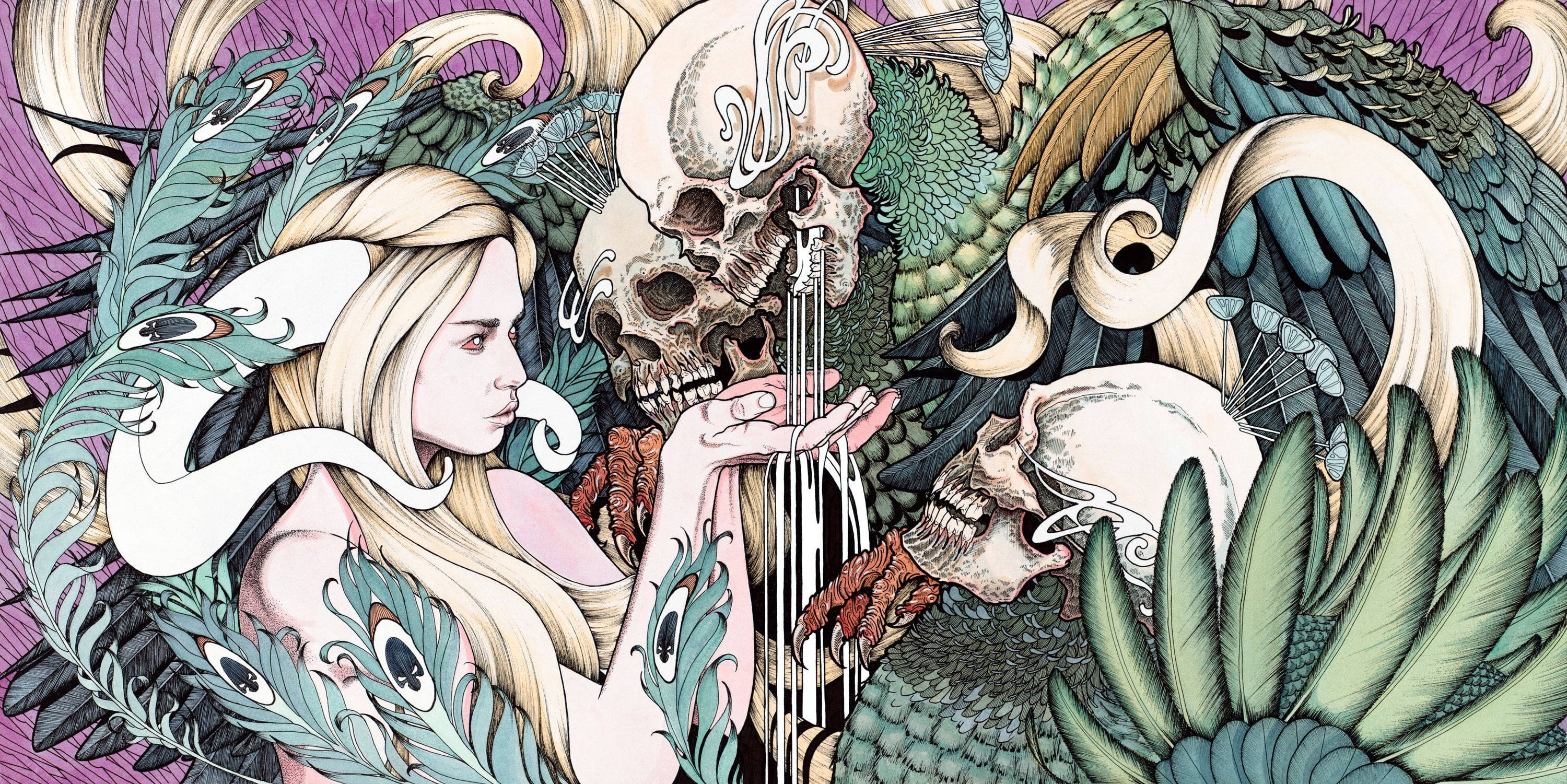 Unearthed Affection, skeleton couple, eternal love, 2K Desktop Wallpaper
