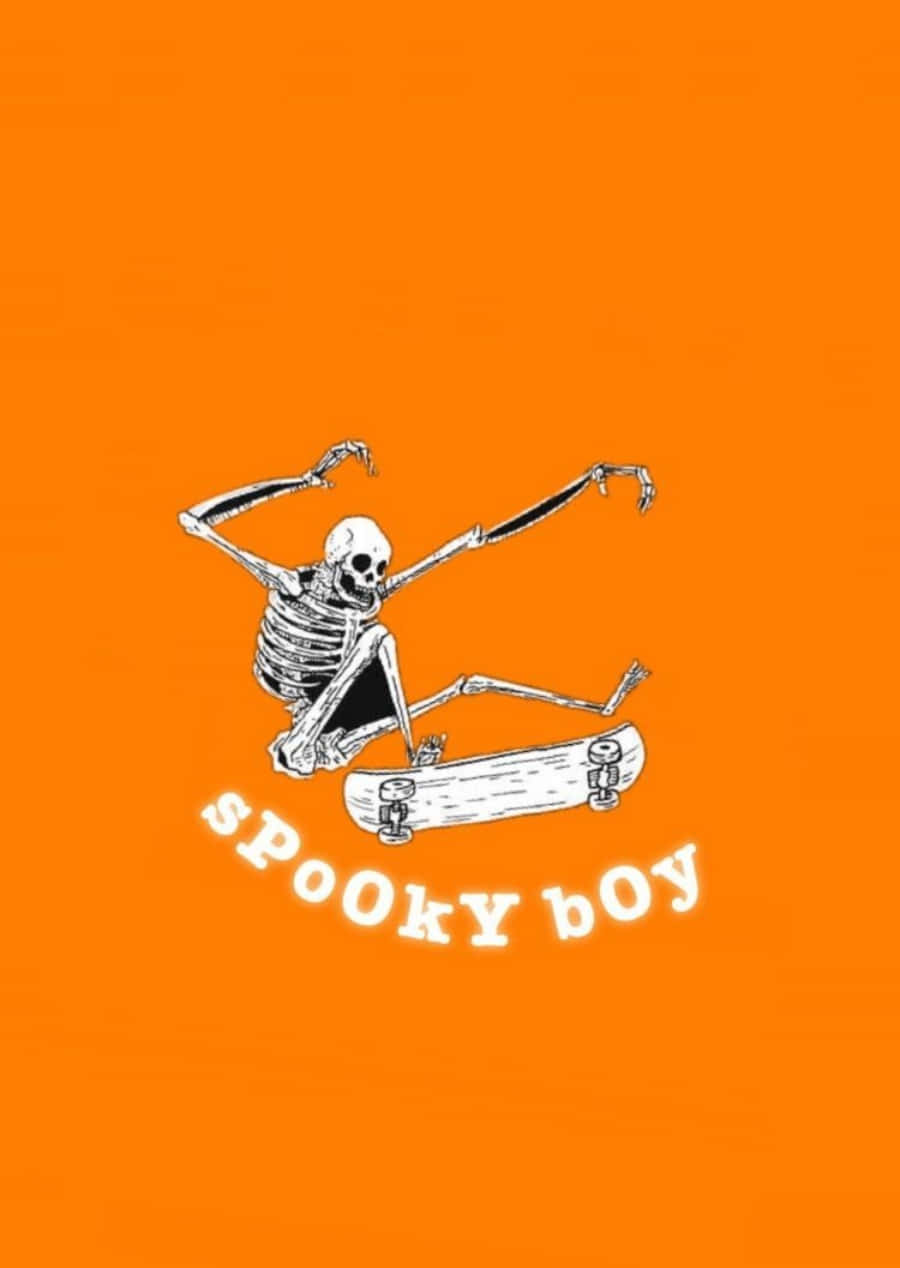 Halloween Tumblr Aesthetic, spooky boy, cartoon skeleton, SD Phone Wallpaper