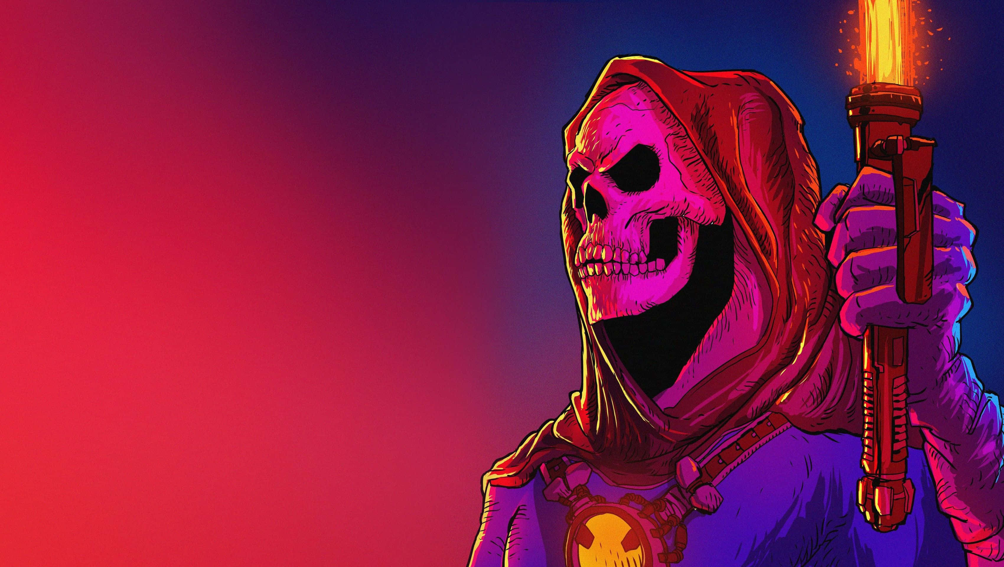 Skeletor, skeleton, hooded robe, 2K Desktop Wallpaper