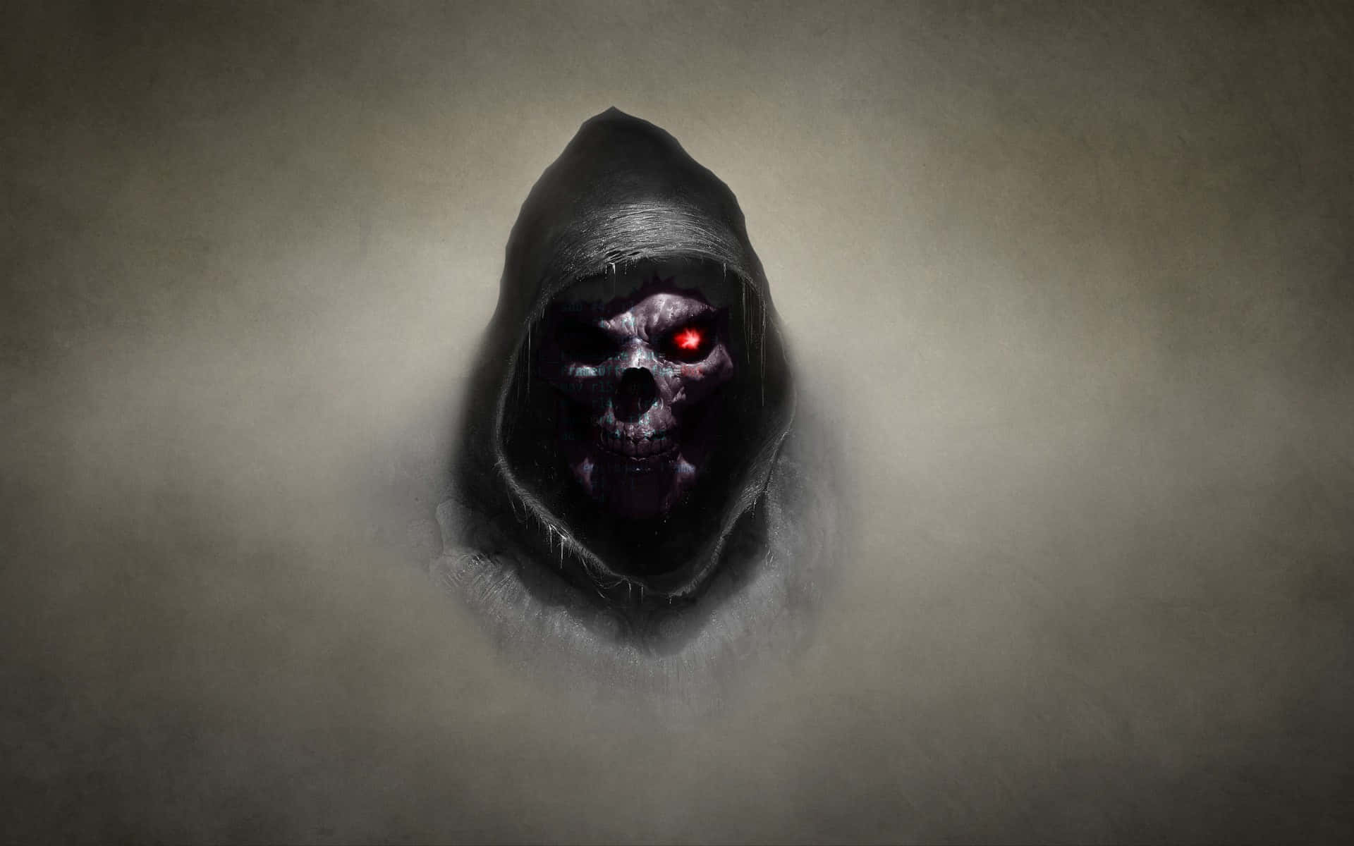 Skeletor, glowing red eyes, hooded skeletal figure, Full HD Desktop Wallpaper