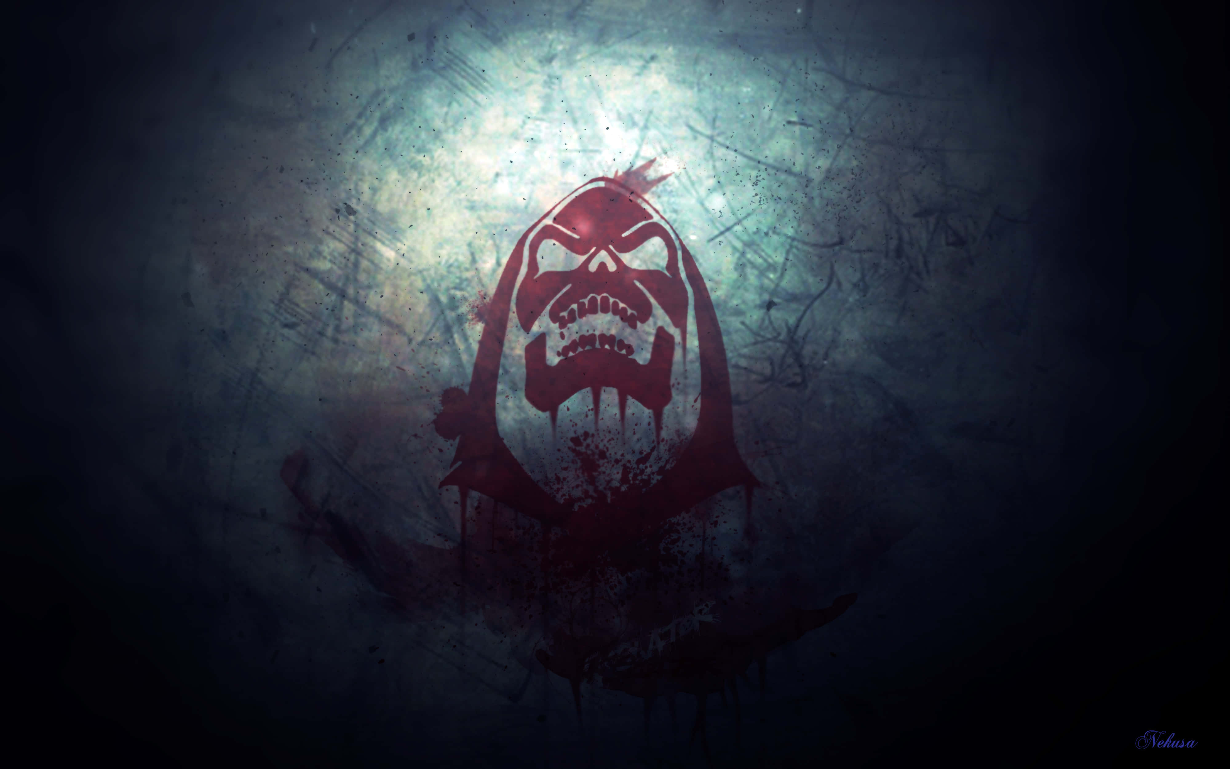 Skeletor, red face, hooded skull, 4K Desktop Wallpaper