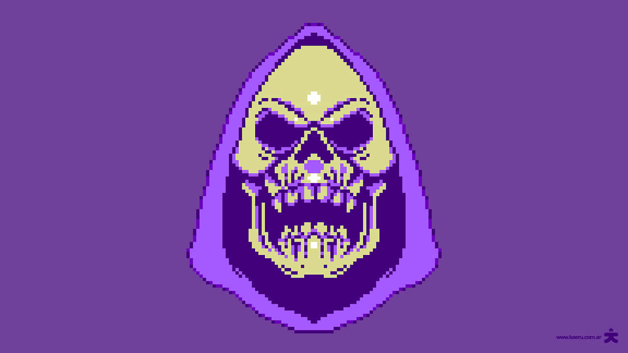 Skeletor, purple skull, purple hood, HD Desktop Wallpaper