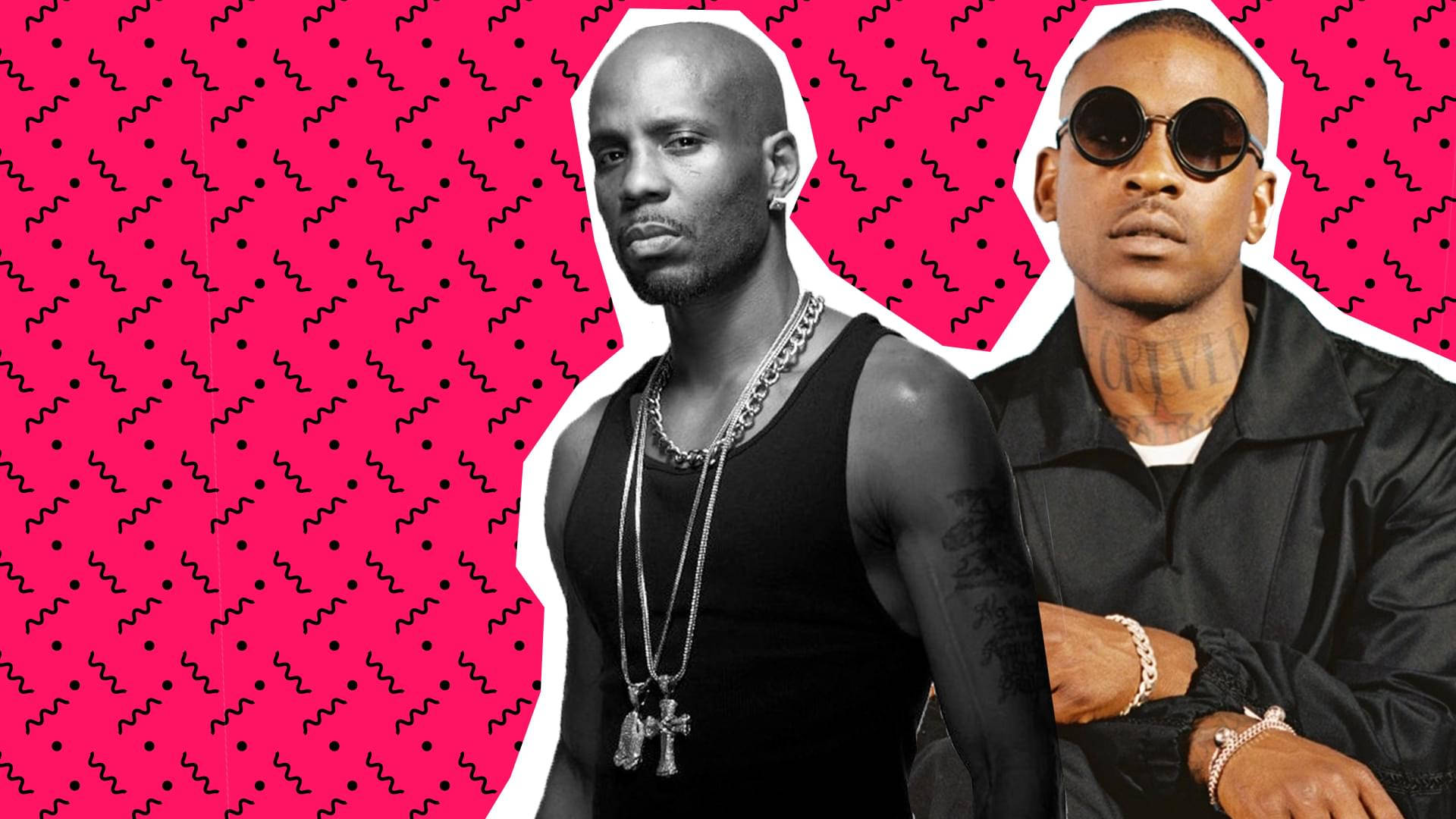 Skepta, pink background, zigzag patterns, Full HD Desktop Wallpaper