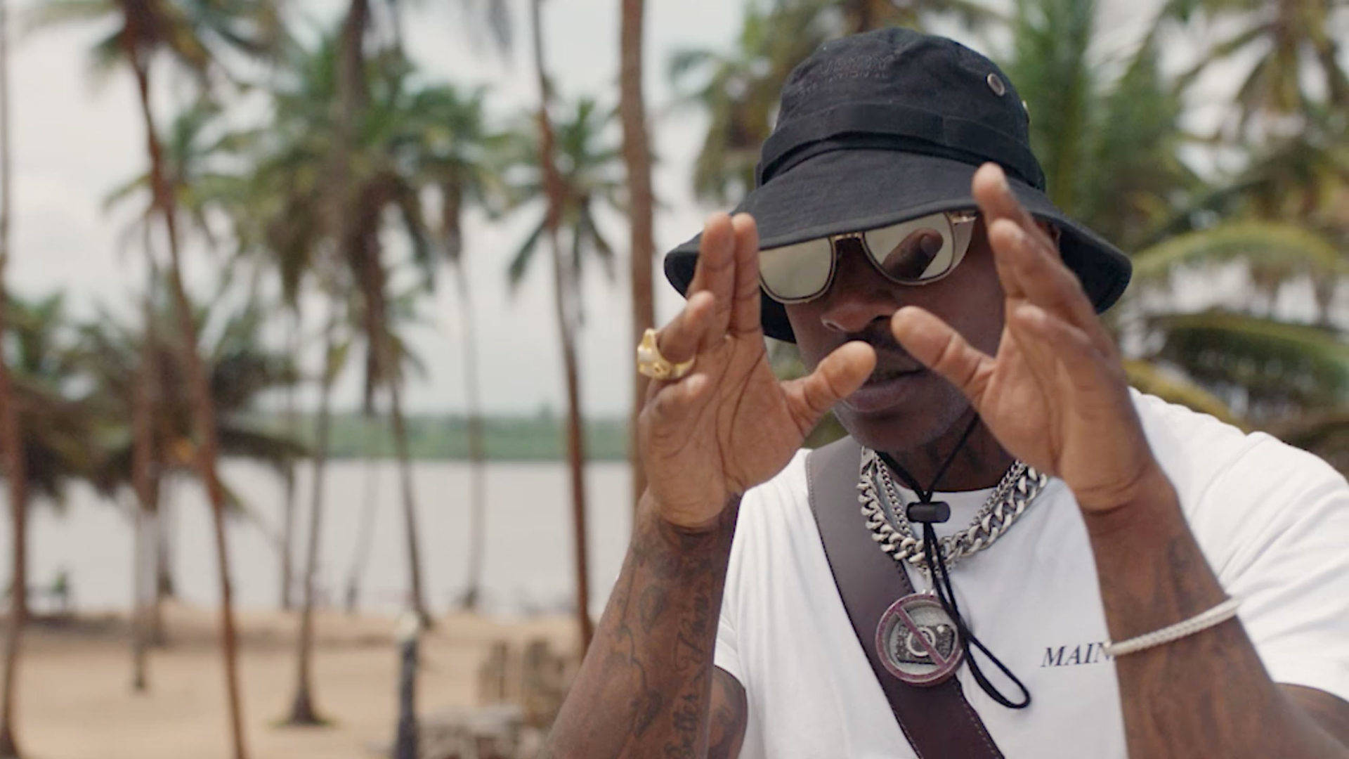 Skepta, black bucket hat, sunglasses, Full HD Desktop Wallpaper