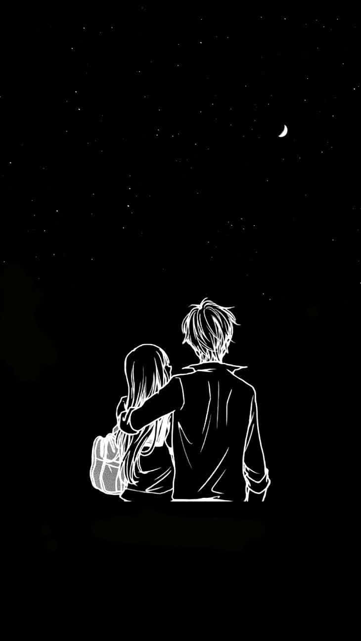 pencil sketch, natural landscape, starry night sky, HD Phone Wallpaper