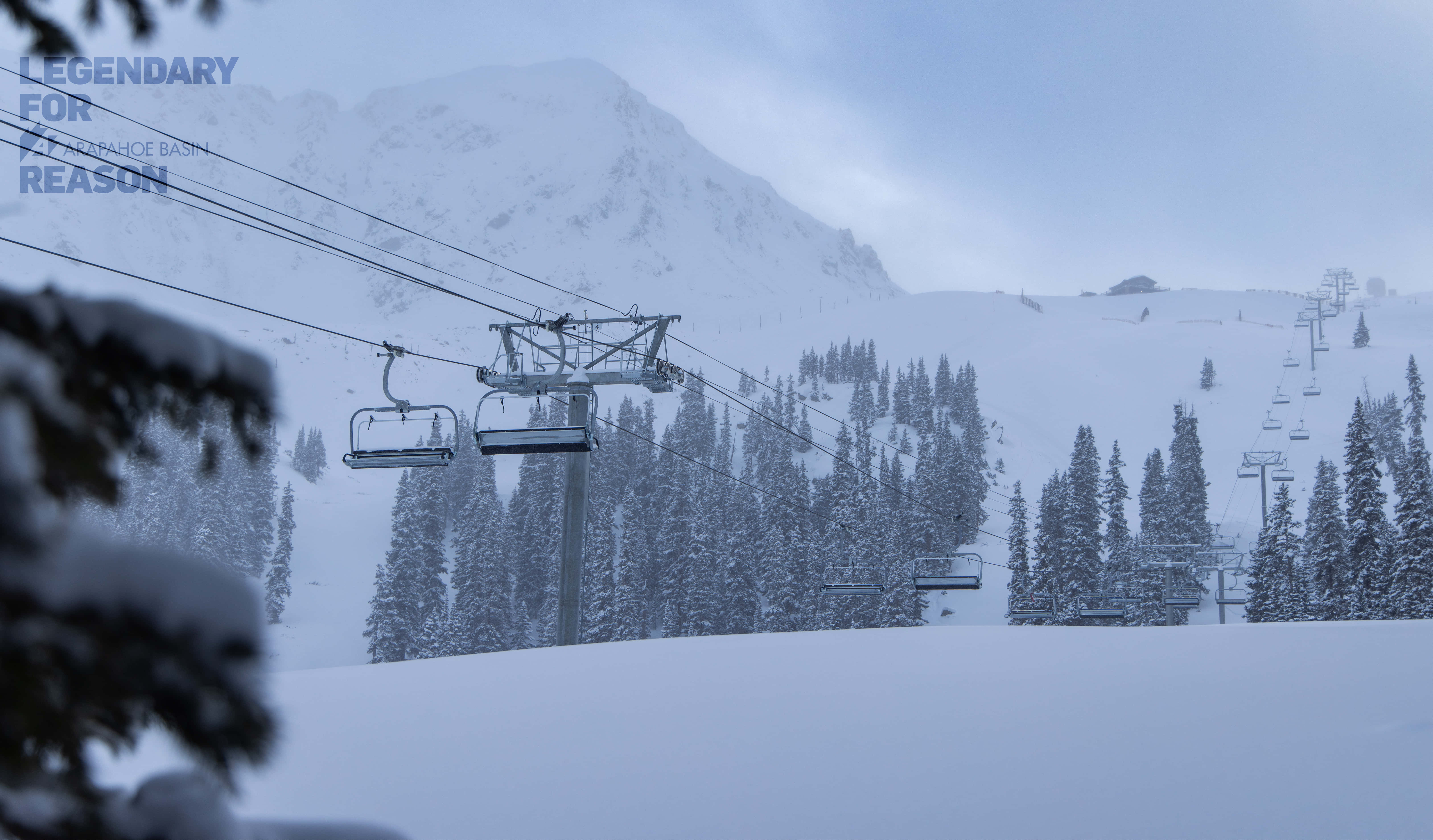 Ski Mountain, forest, mountain slope, 5K Desktop Wallpaper