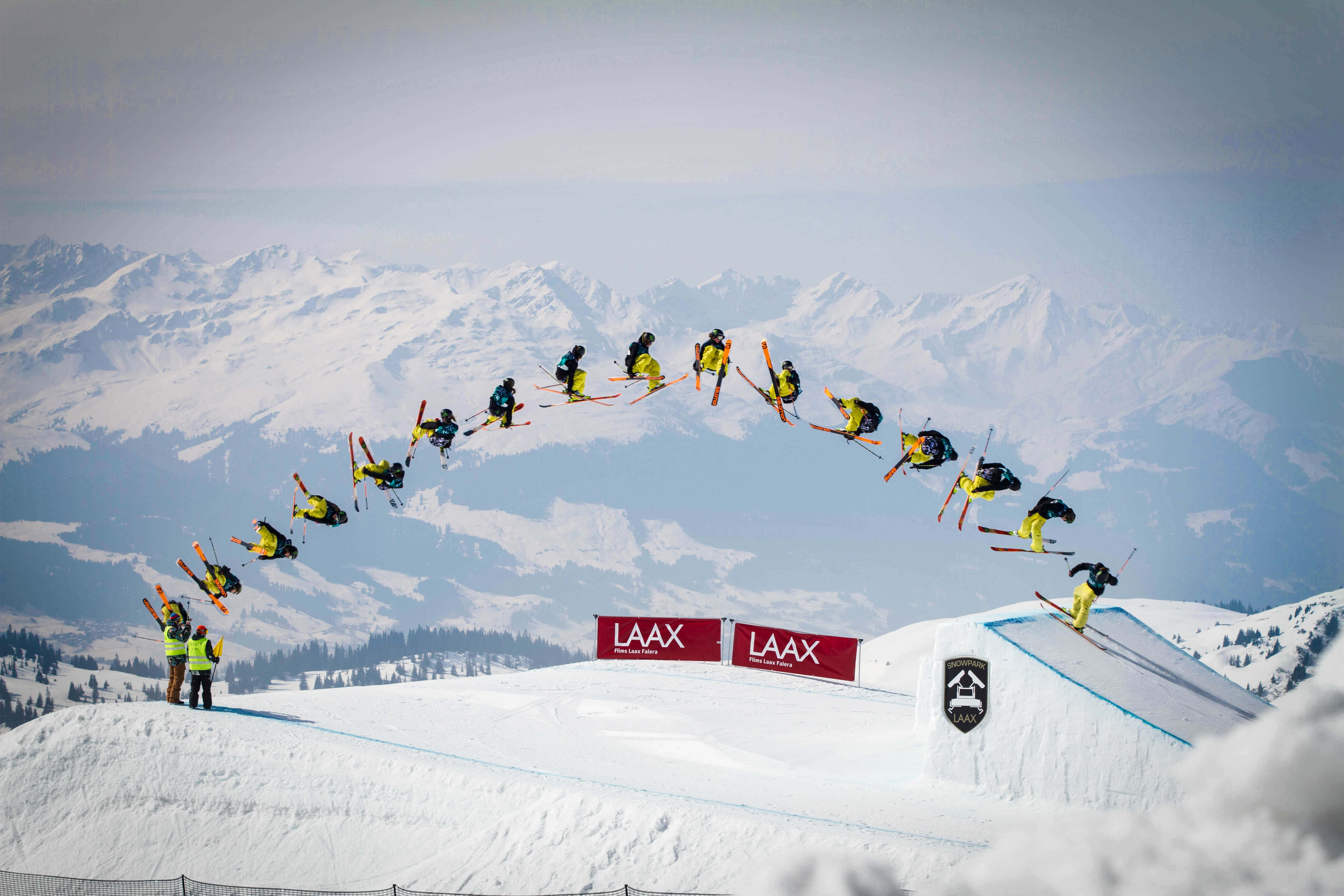 snow-covered peaks, extreme skiing adventures, snowy ramp, 5K Desktop Wallpaper