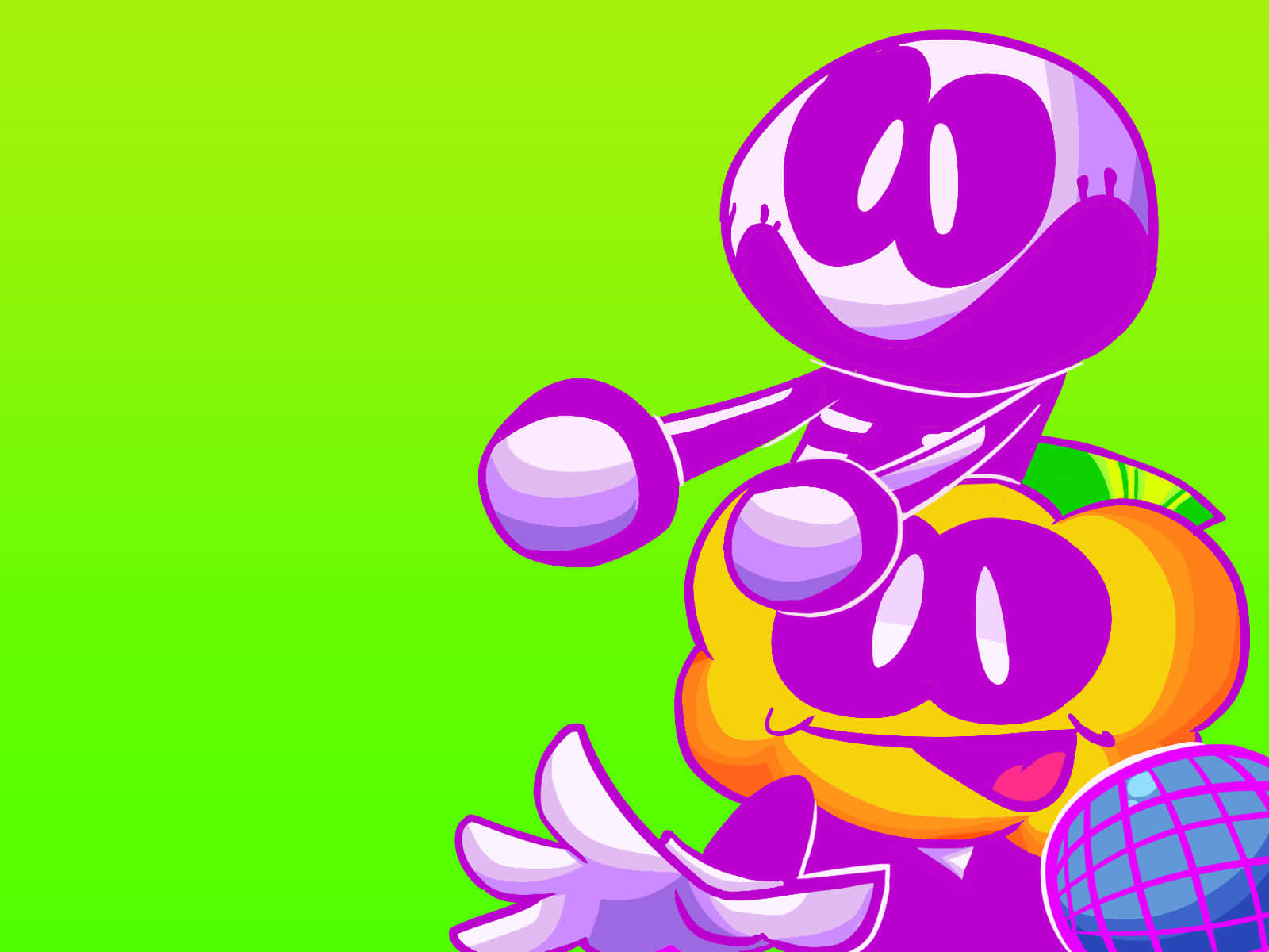 Skid And Pump, purple, orange, HD Desktop Wallpaper