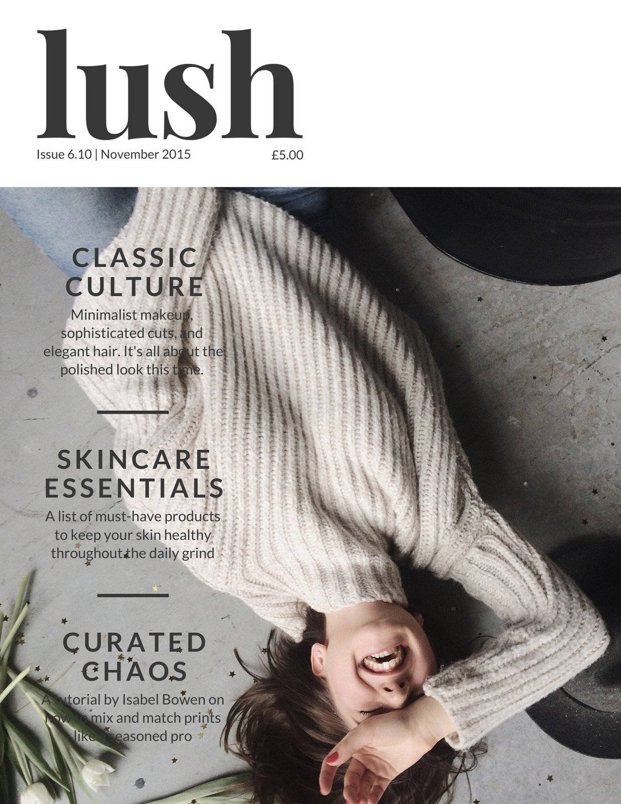 Lush Skincare Guide, ribbed sweater, concrete floor, HD Phone Wallpaper