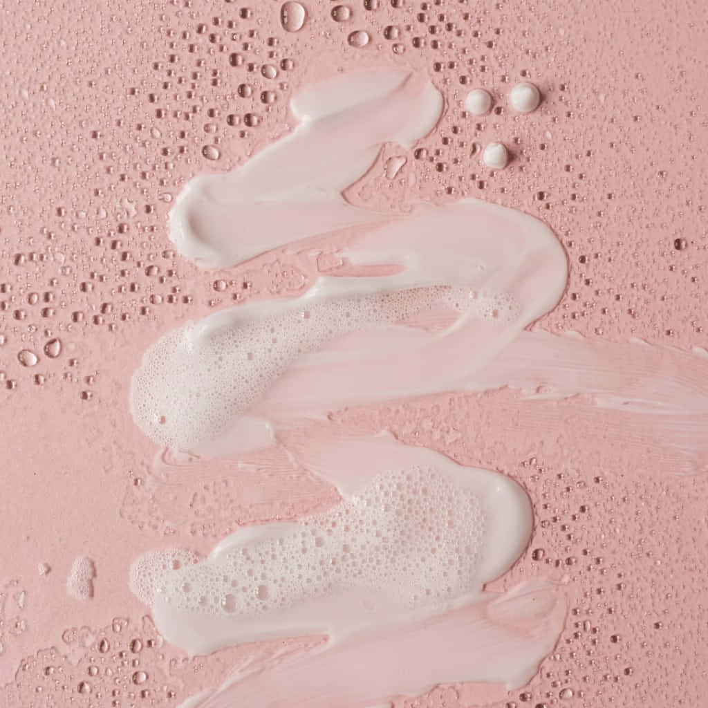 pink background, white creamy foam, tiny bubbles, SD Desktop Wallpaper