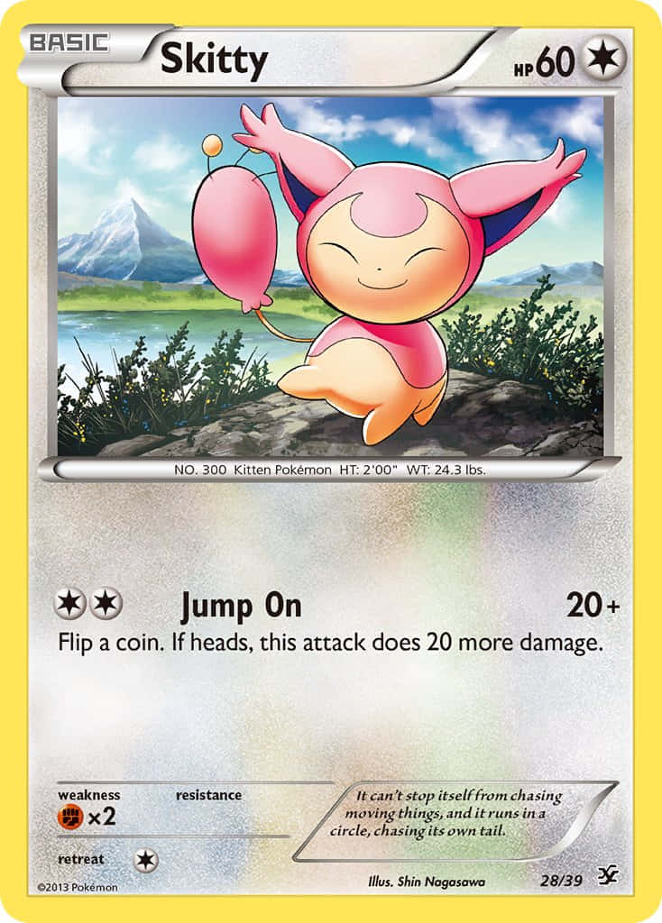 Skitty, pink, rocky shore, SD Phone Wallpaper
