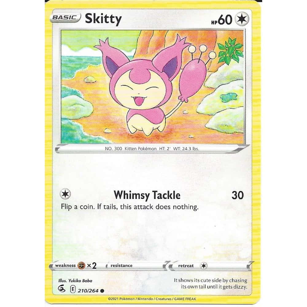 Skitty, pink, fluffy ears, SD Desktop Wallpaper