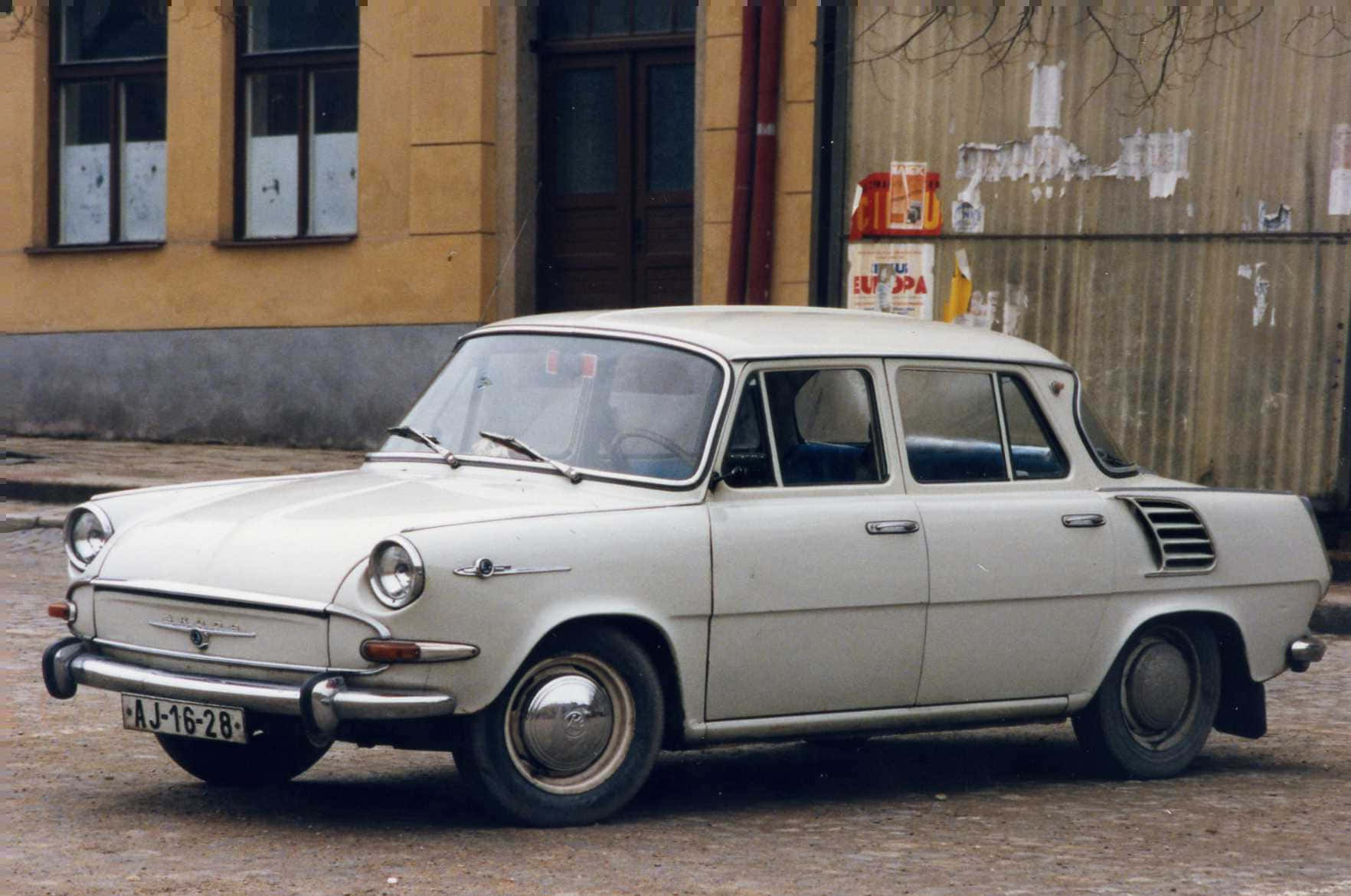 Škoda 1000 MB, white, sedan, HD Desktop Wallpaper