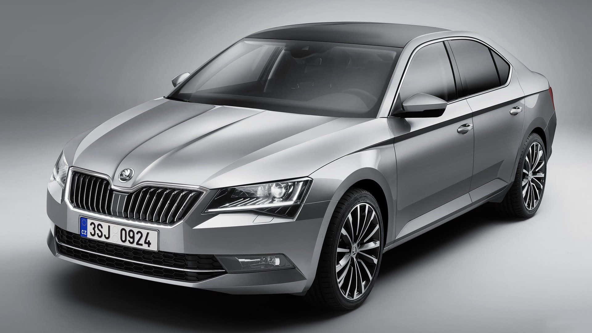 Škoda Superb, silver, chrome accents, Full HD Desktop Wallpaper