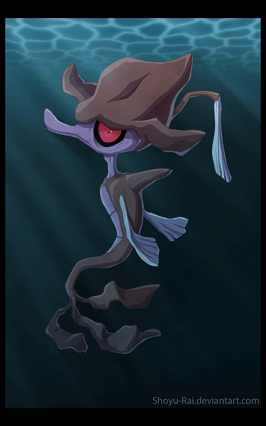 Skrelp, red eye, purple squid-like creature, HD Phone Wallpaper