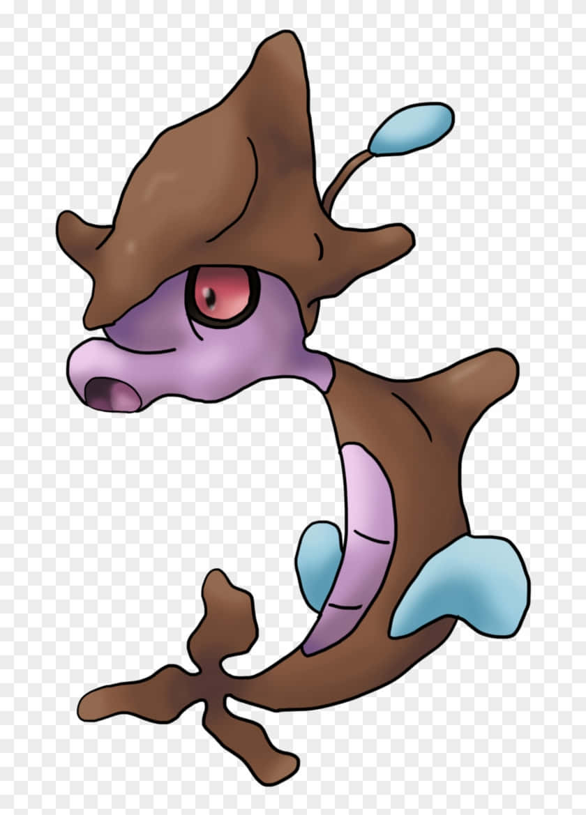 Skrelp, brown and purple, seahorse-like creature, SD Phone Wallpaper