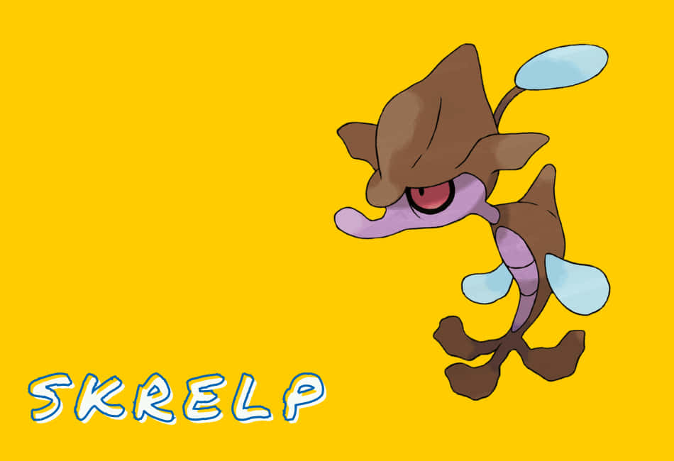 Skrelp, brown body, purple accents, SD Desktop Wallpaper