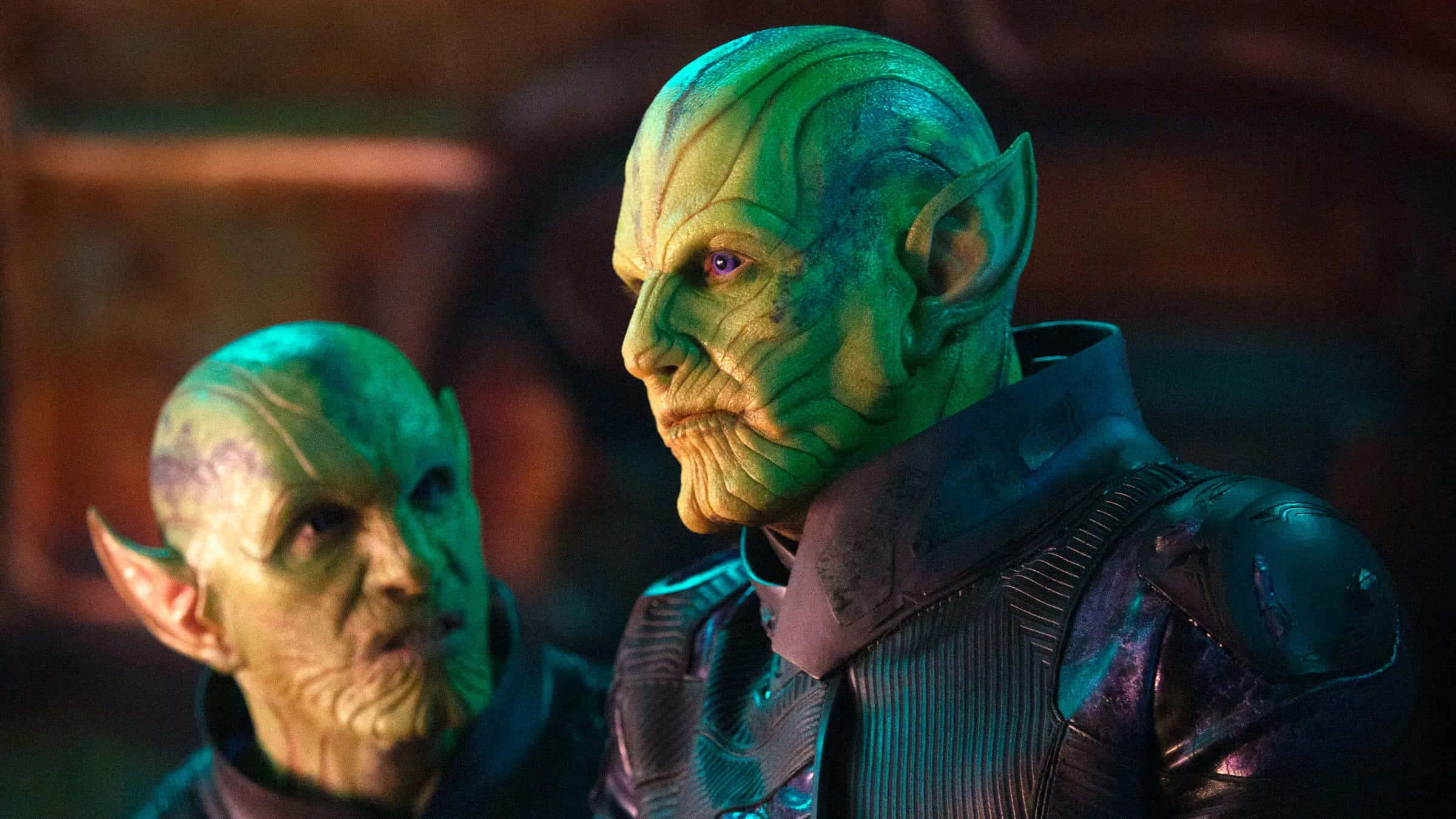 Skrulls, green-skinned alien characters, pointed ears, Full HD Desktop Wallpaper