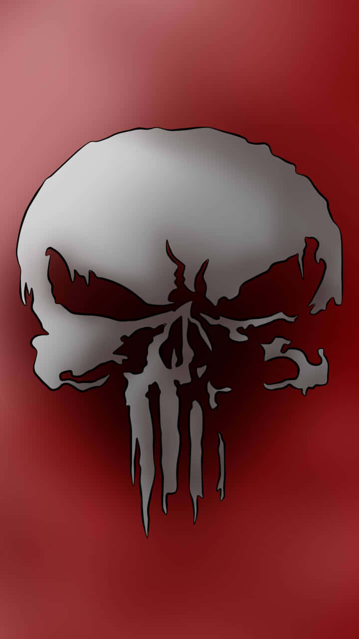 the Punisher, white skull, jagged teeth, HD Phone Wallpaper