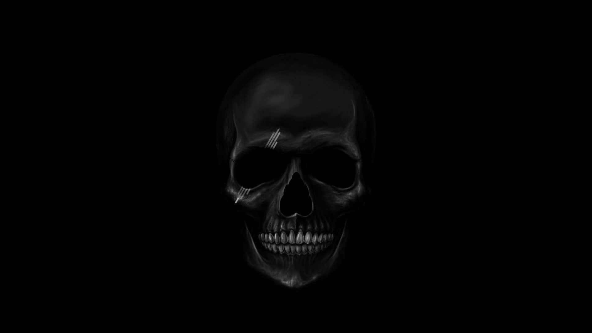 1920x1080, black, dark skull, Full HD Desktop Wallpaper