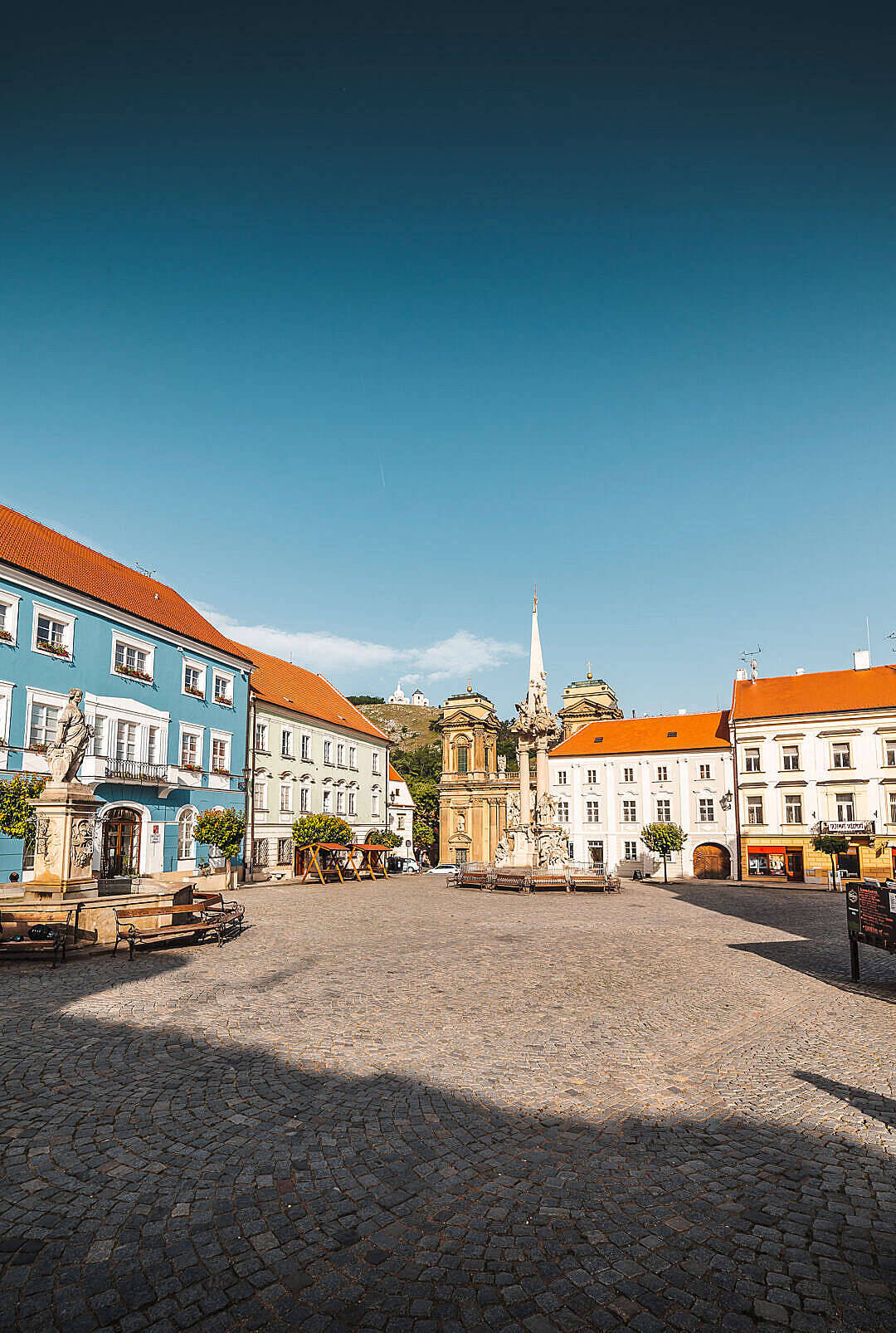 twilight sky, cobblestone square, colorful historic buildings, HD Phone Wallpaper