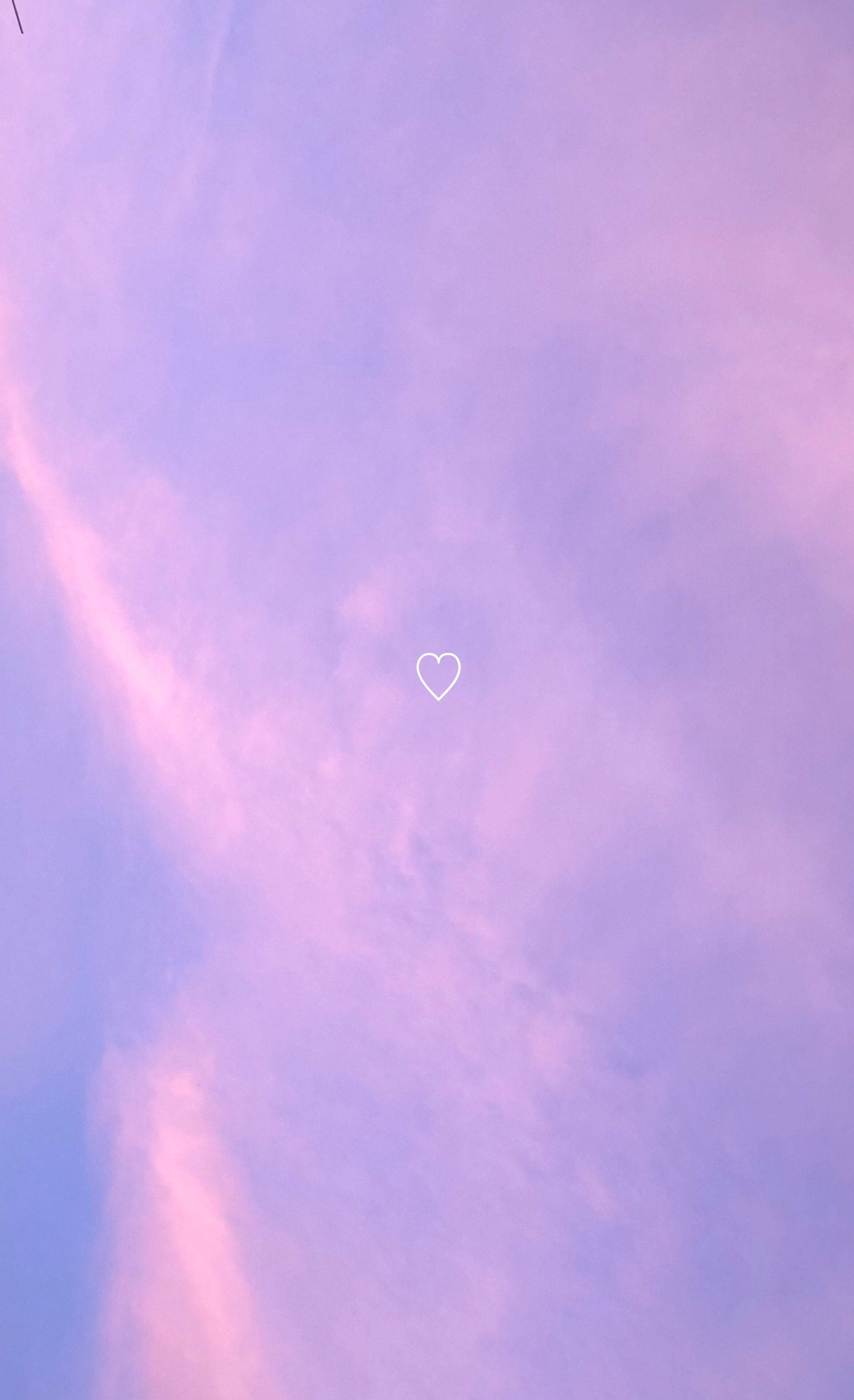 tiny white heart, light purple, iPhone, 2K Phone Wallpaper