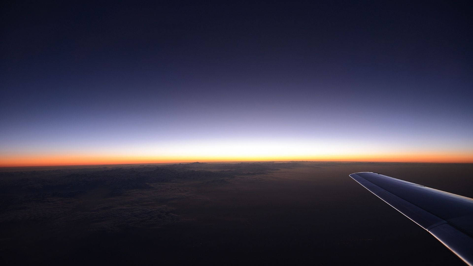 sunset, sky view, plane, Full HD Desktop Wallpaper