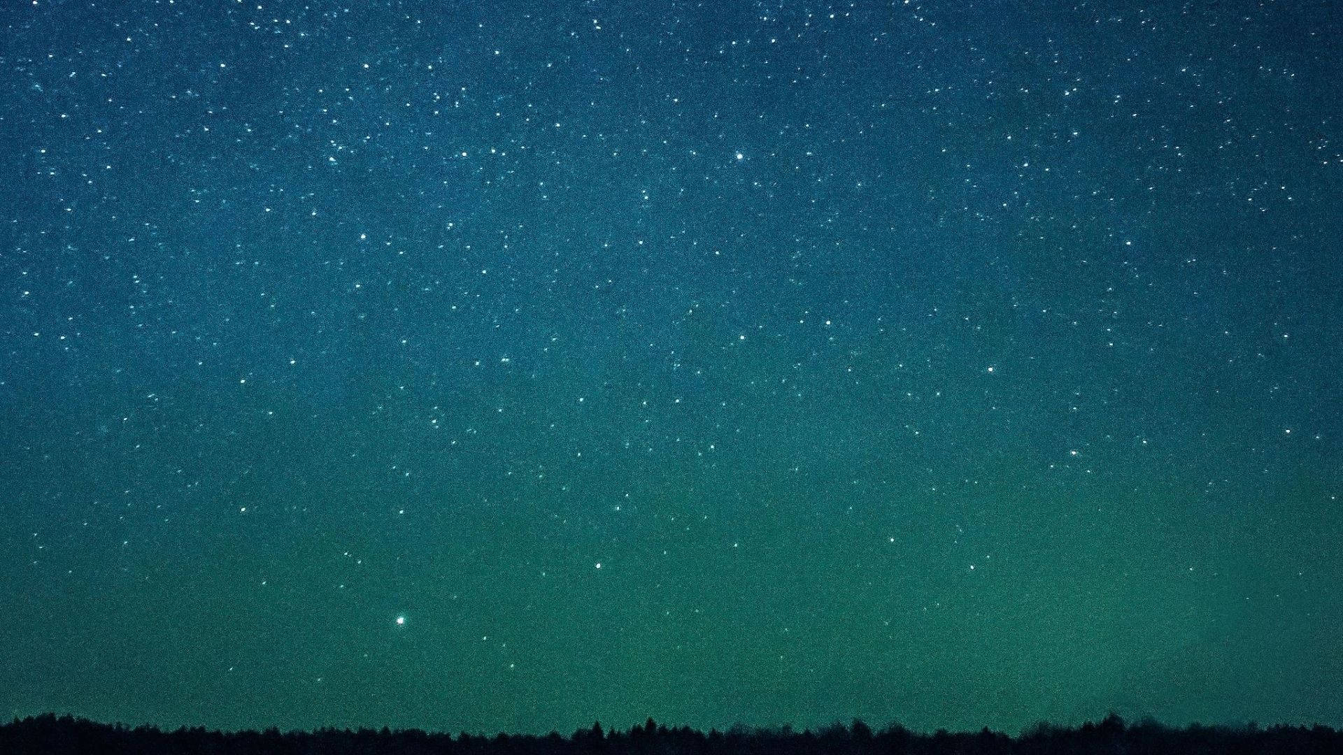 starry sky view, teal, deep blue, Full HD Desktop Wallpaper