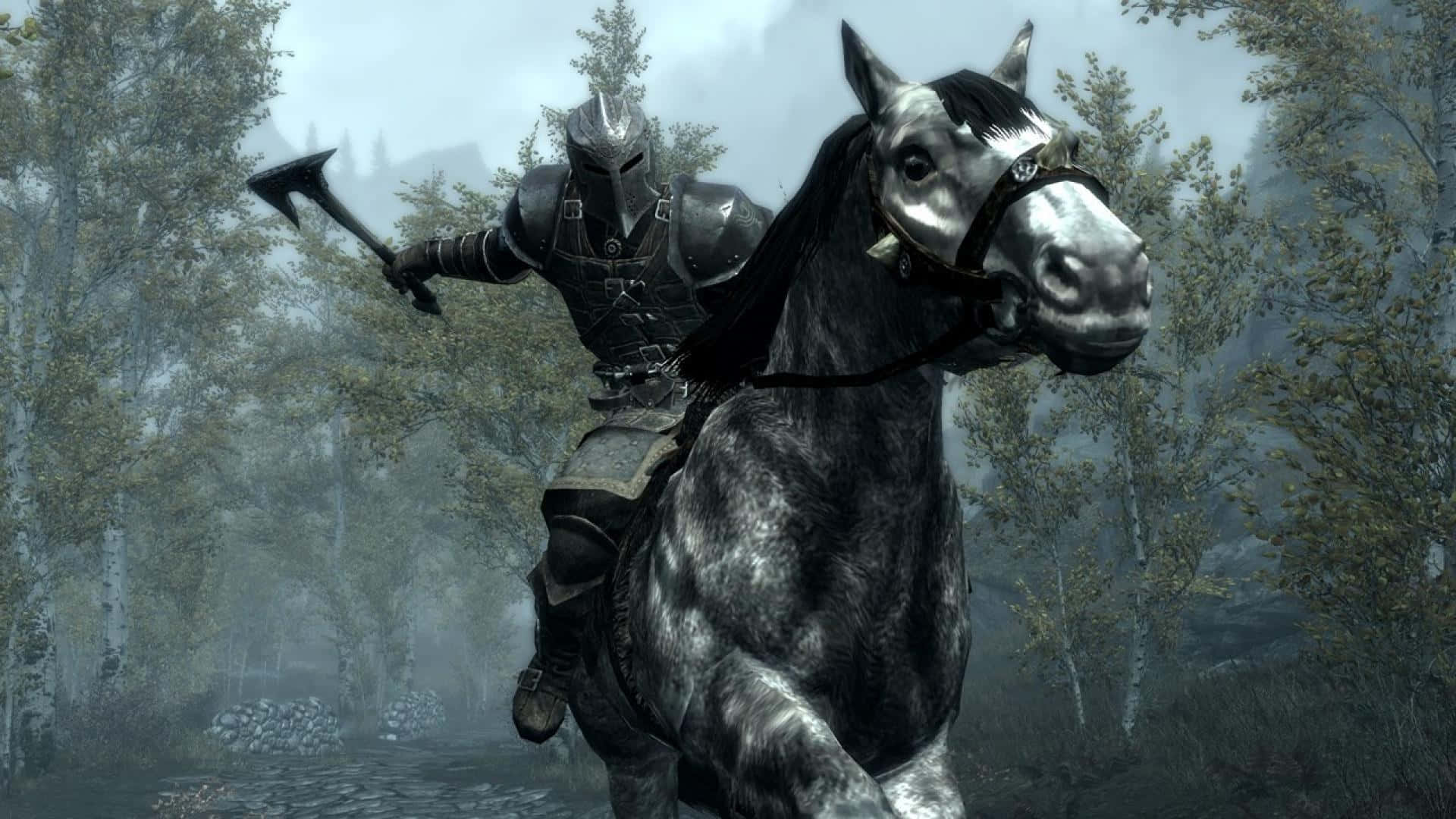 Skyrim Dawnguard, knight, full armor, Full HD Desktop Wallpaper