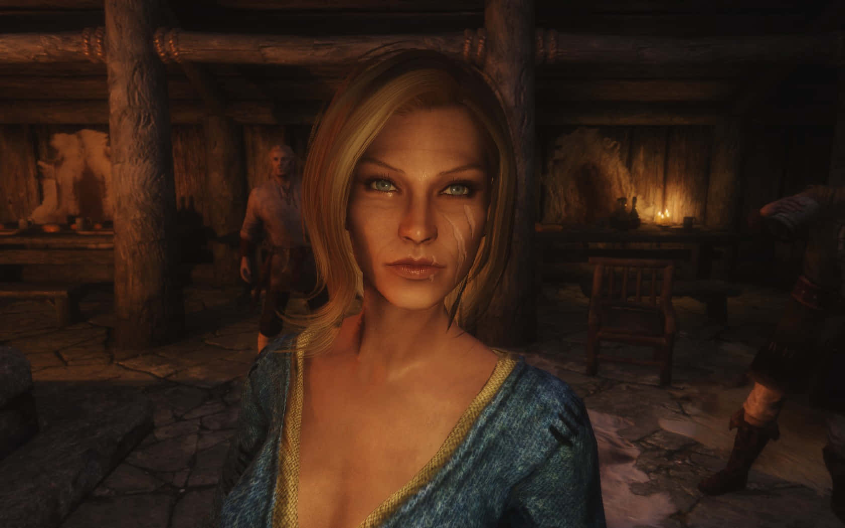 Delphine, Skyrim, blue tunic, HD Desktop Wallpaper