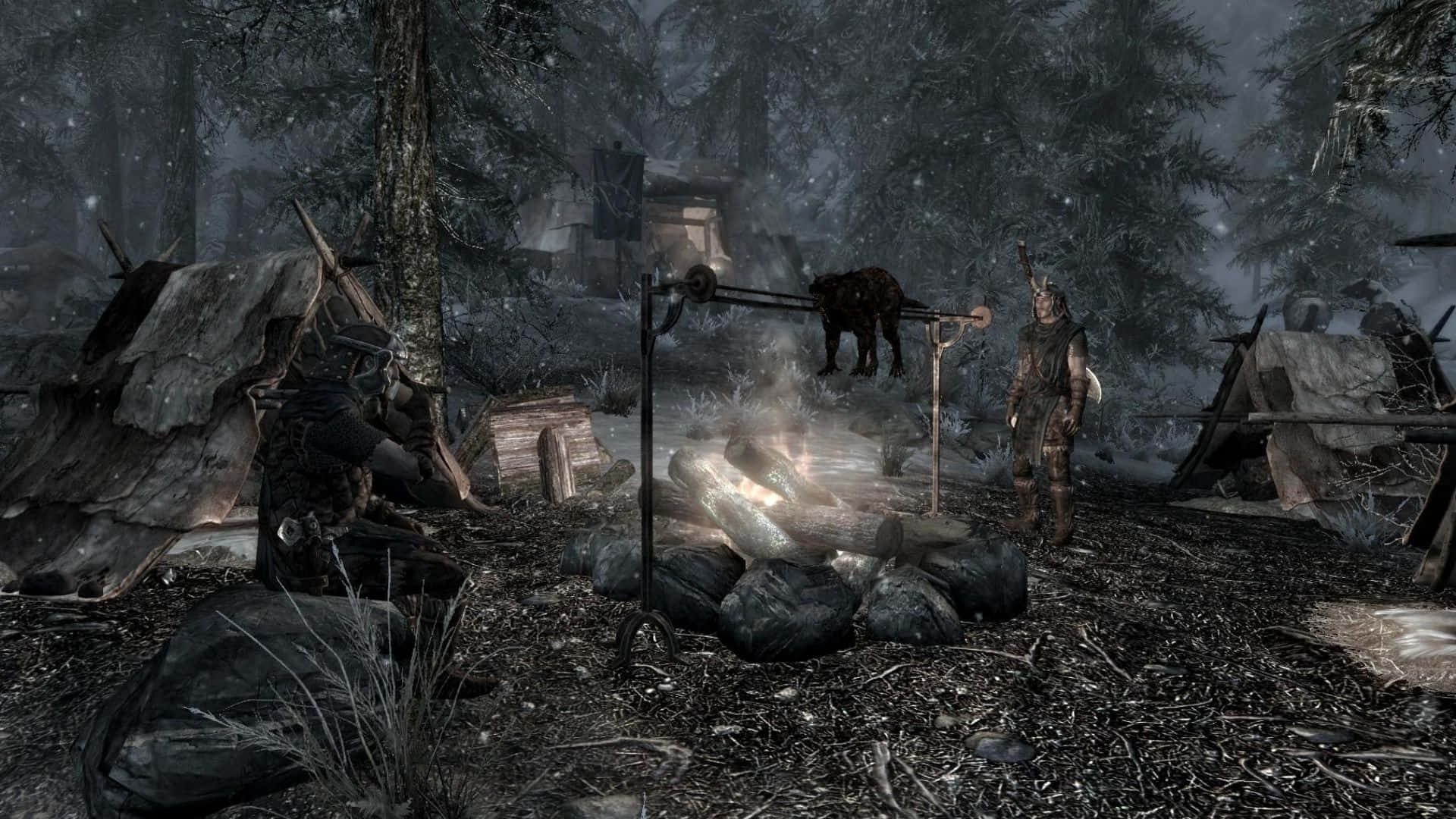 Skyrim, Falkreath, dawn, Full HD Desktop Wallpaper