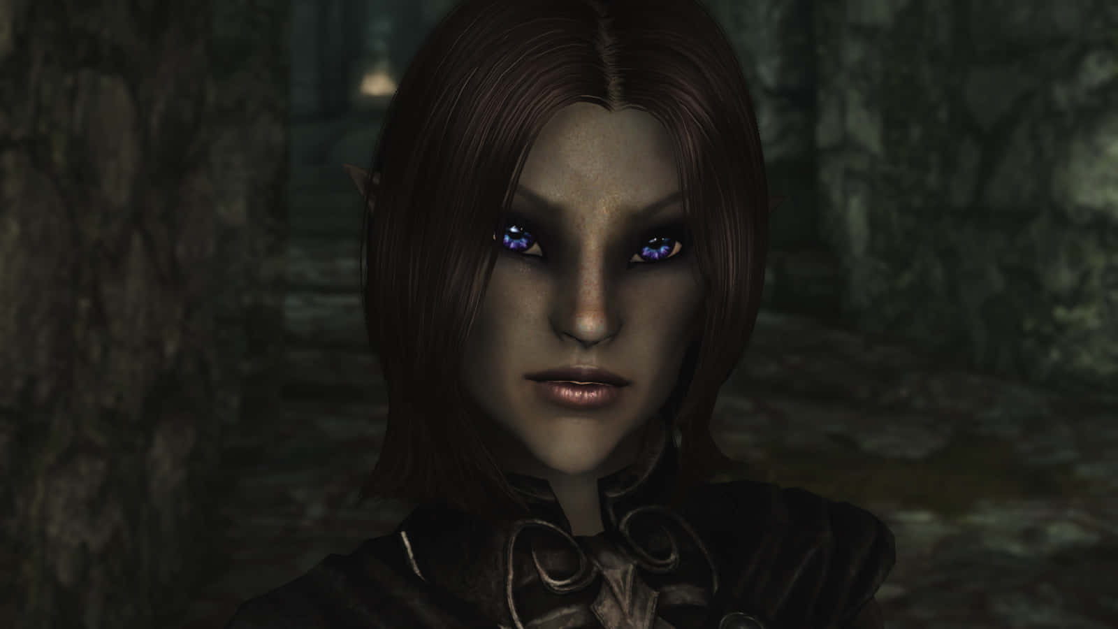 Skyrim, Karliah, glowing blue eyes, HD Desktop Wallpaper